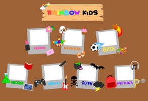 Rainbow Kids Blank Meme Template