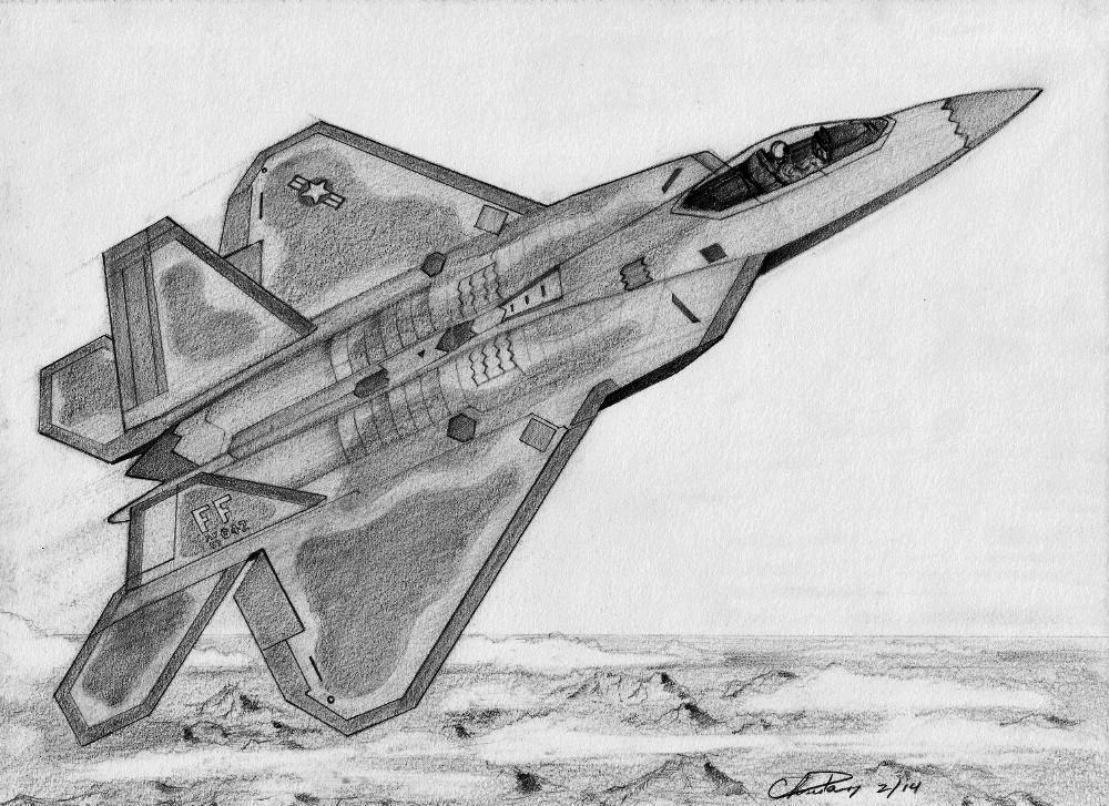 Lockheed Martin F 22 Raptor Drawing F22 Raptor by ronincloud on DeviantArt
