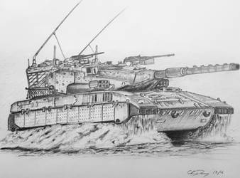 blithe Merkava art print