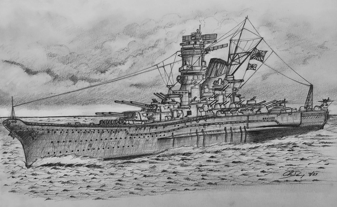 Yamato Class Battleship by ronincloud on DeviantArt