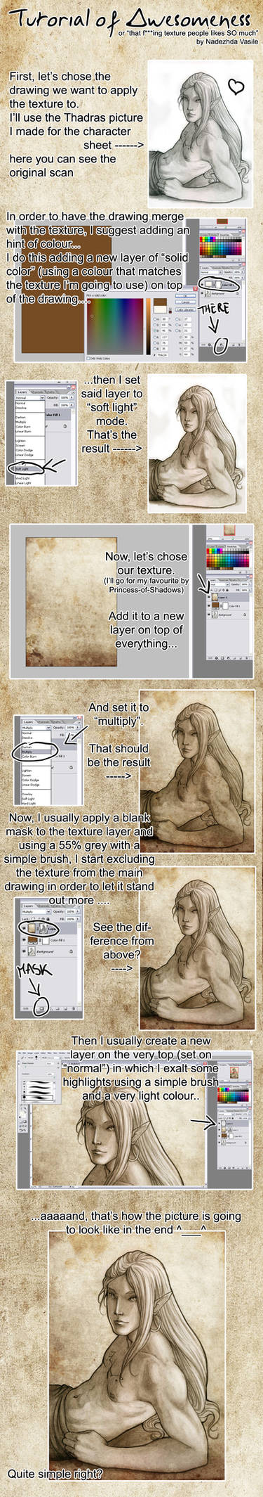 How I add texture by SerenaVerdeArt