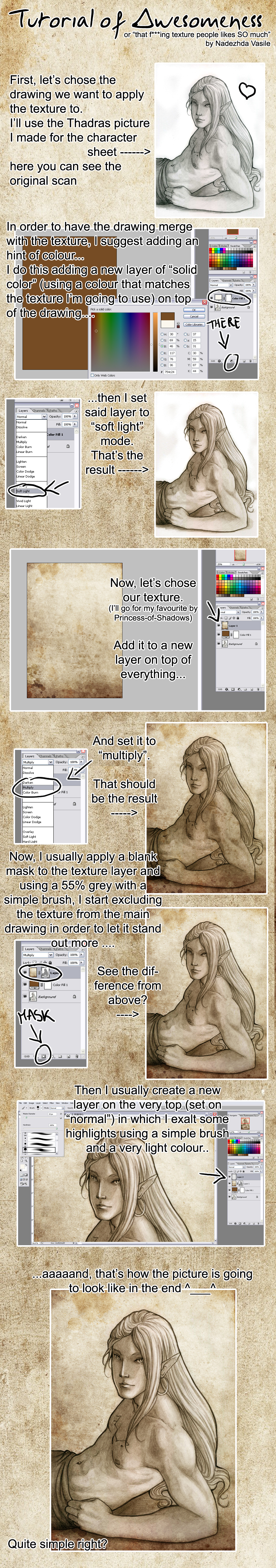 How I add texture by SerenaVerdeArt
