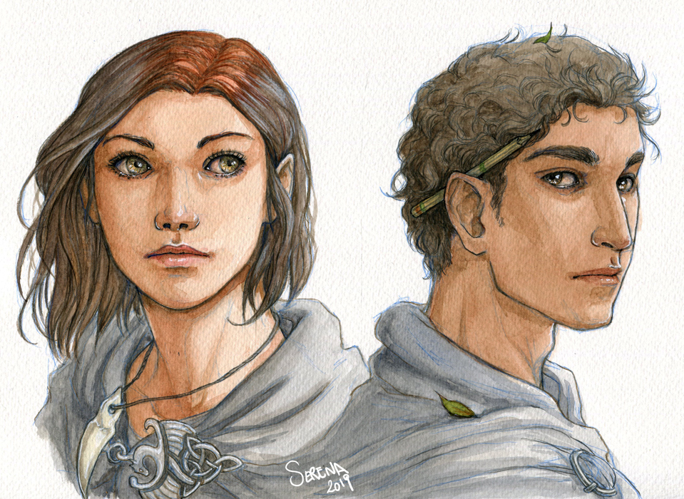 Watercolour Portrait Comm. - Piper and Kylas by SerenaVerdeArt Watercolour Portrait Comm. - Piper and Kylas by SerenaVerdeArt