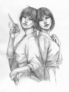 Sketch Commission: Shiori and Reiko