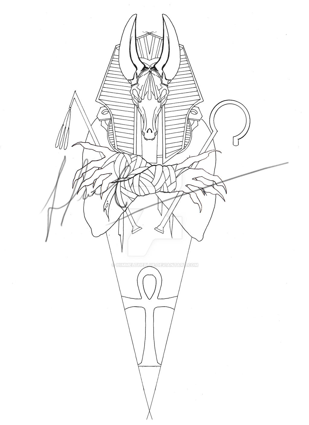 ANUBIS tattoo design by HimmeltheBlue on DeviantArt