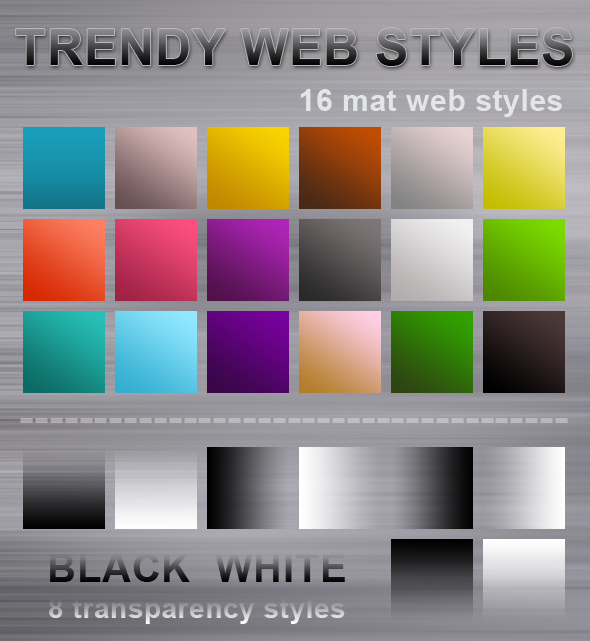 Trendy Web2.0 Photoshop Styles