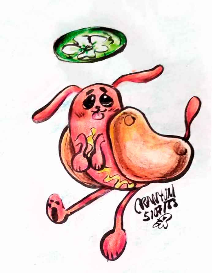 Cachorro quente Kawaii para colorir by PoccnnIndustriesPT on DeviantArt