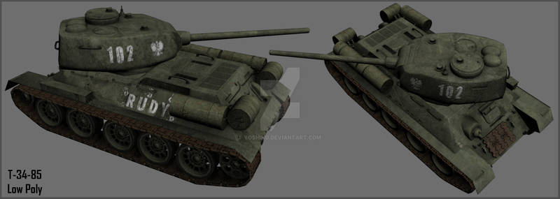 T-34-85 low poly