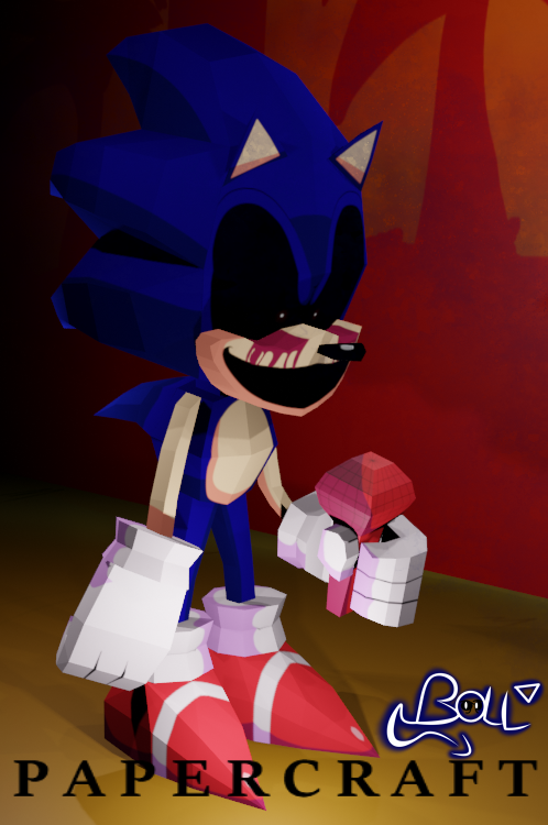 Pixel Papercraft - Sonic.eyx(Sonic.exe Fangame)