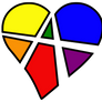 Love anarchy rainbow symbol