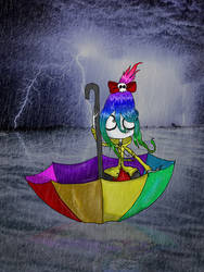 Umbrella Girl sets sail