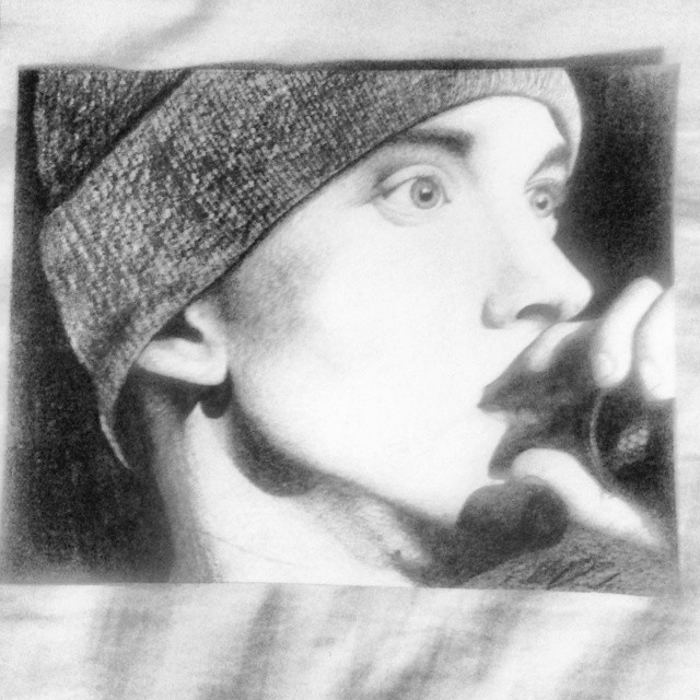 Portrait drawing of Eminem