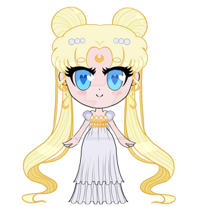 Chibi Princess Serenity (Blonde Hair Version)