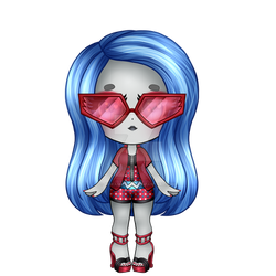 Chibi Monster High - Ghoulia Yelps : GloomBeach V1 by MokaMizore97