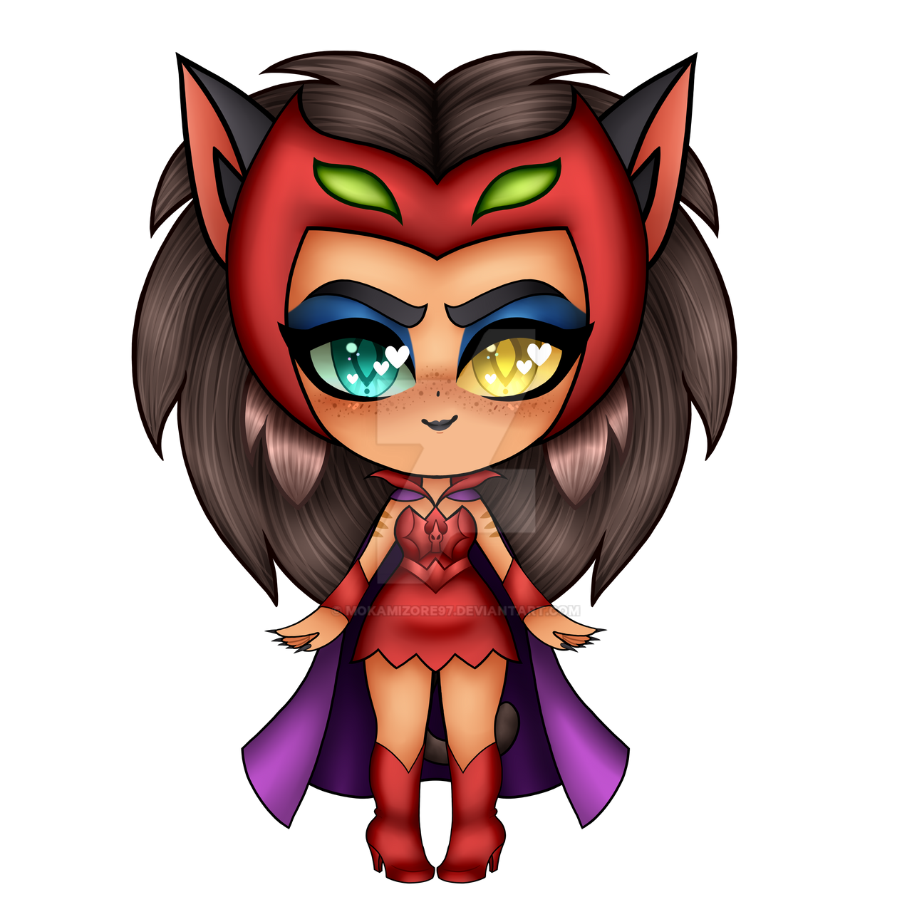 Chibi Ra Chibi She-Ra - Catra (Roll with It - 1985) by MokaMizore97 on DeviantArt