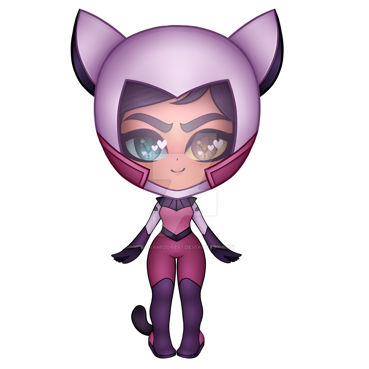 Chibi Ra Chibi She-Ra - Catra (Space Suit) by MokaMizore97 on DeviantArt