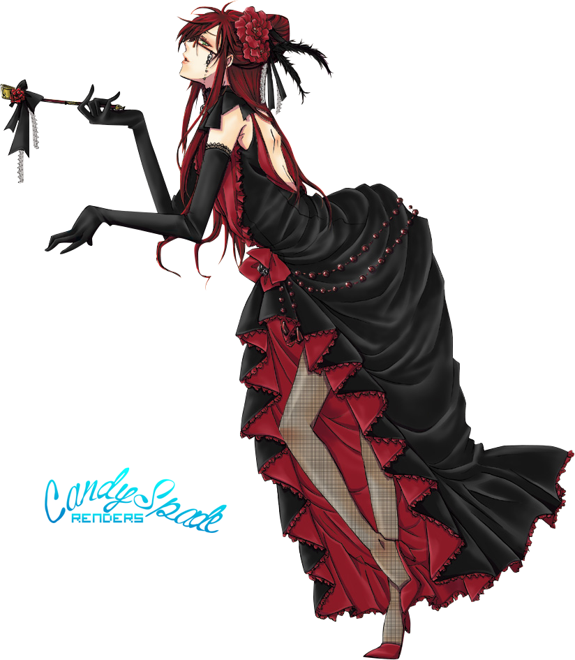 Black Butler (Grell) Render 158 by StarrySkyTrench on DeviantArt