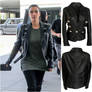 Exquisite kim kardashian leather jacket-coat