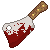 Meat cleaver pixel (Bloody/Outlined)