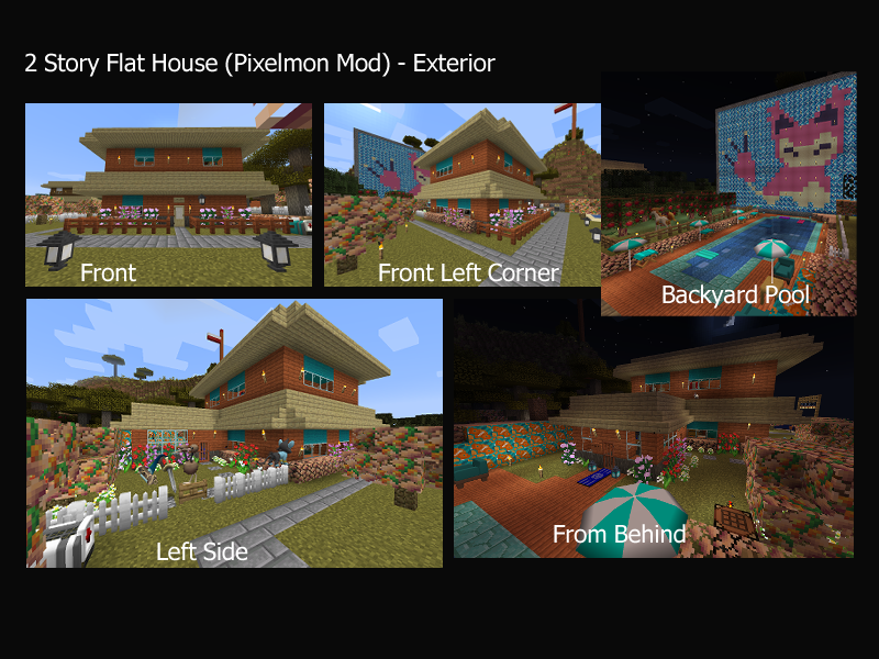 Minecraft Build - 2 Story Flat House Ext by DazeSpriteArt on DeviantArt