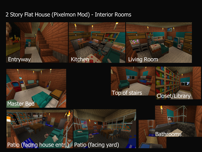 Minecraft Build - 2 Story Flat House Inter. by DazeSpriteArt on DeviantArt