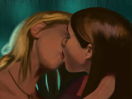 Elin And Agnes Kissing