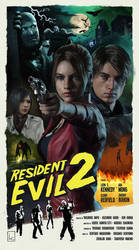 Resident Evil 2 (Remake) Retro Poster