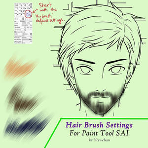Hair Brush Settings for Paint Tool SAI