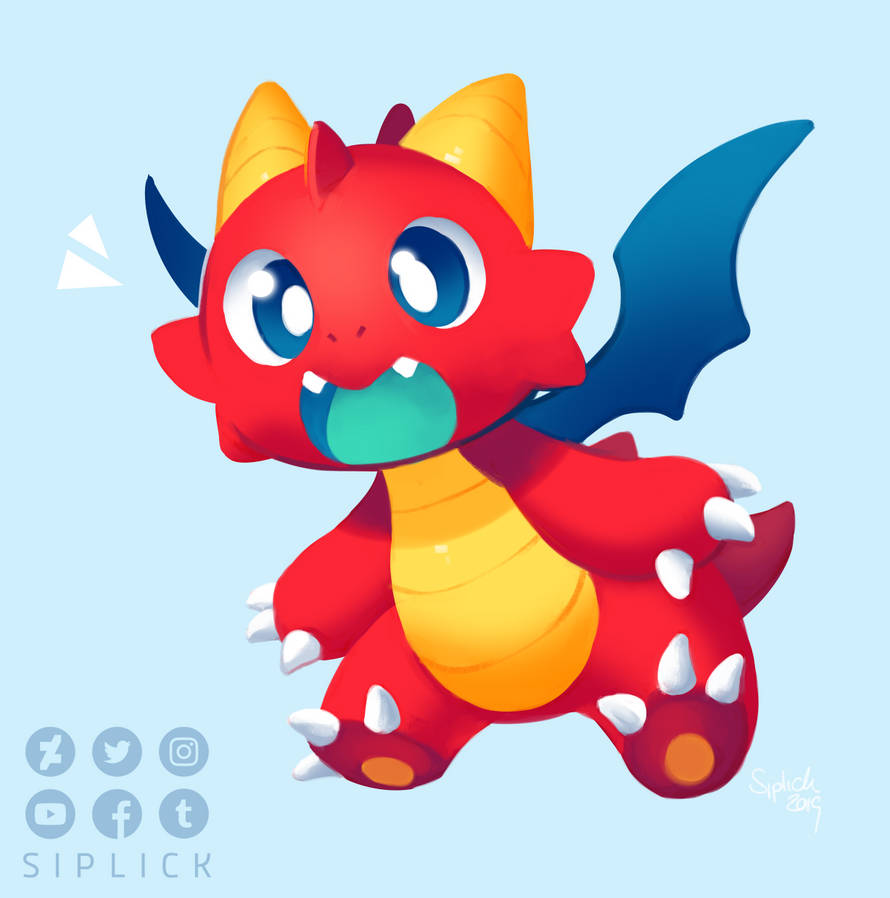 Chibi Raspberry Dragon Chibi Dragon by Siplick on DeviantArt