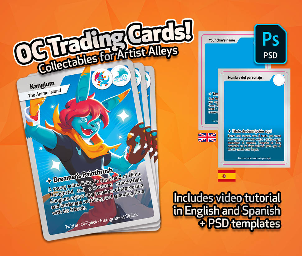 OC Trading Cards - Tutorial and Templates by Siplick on DeviantArt