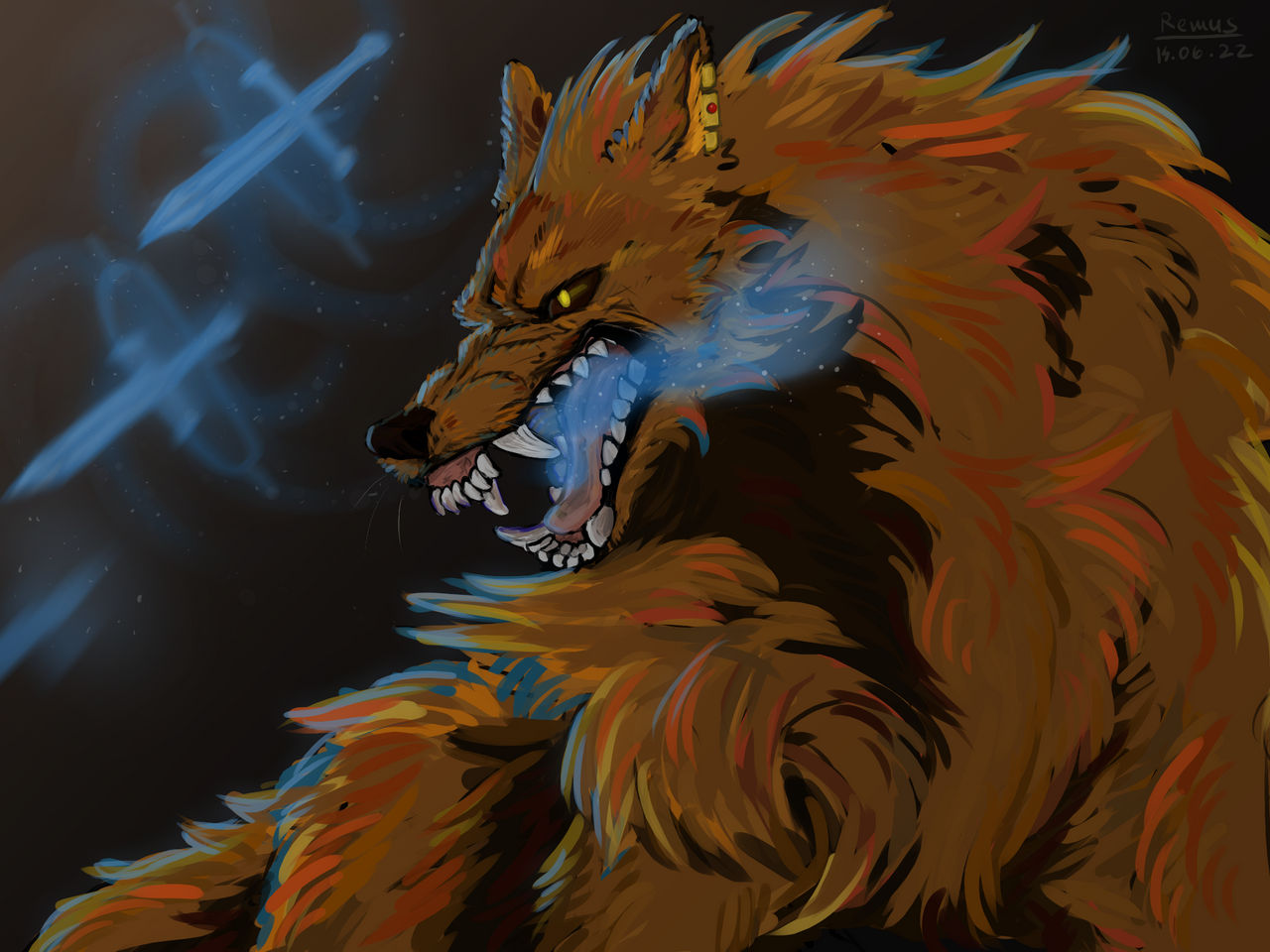 Elden Ring Radagon Red Wolf of Radagon by luffy2201 on DeviantArt
