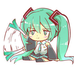 Miku with Leek