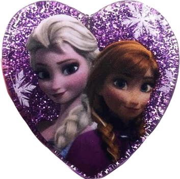 Glittery Frozen heart resin charm