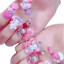 My Melody DIY nails