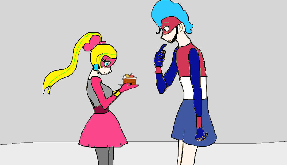Ribbon Girl baked a cake for Spring Man by Kirakiradolls on DeviantArt