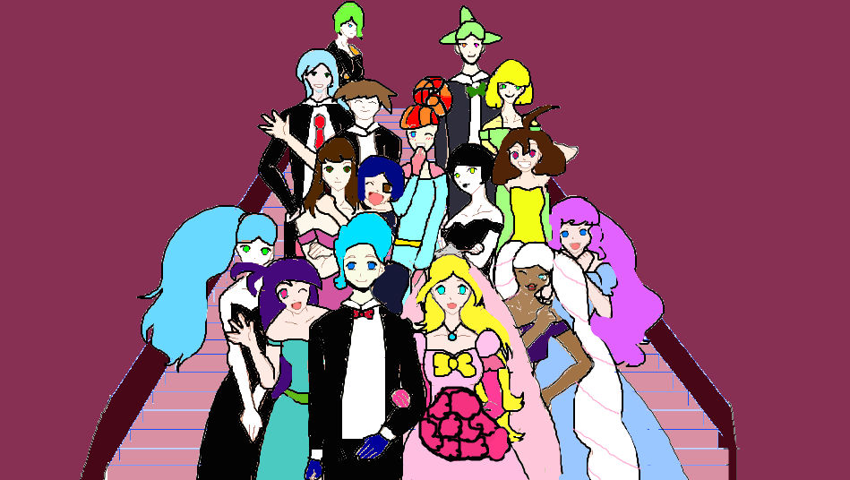 Spring Man and Ribbon Girl's wedding pic w/ group by Kirakiradolls on ...