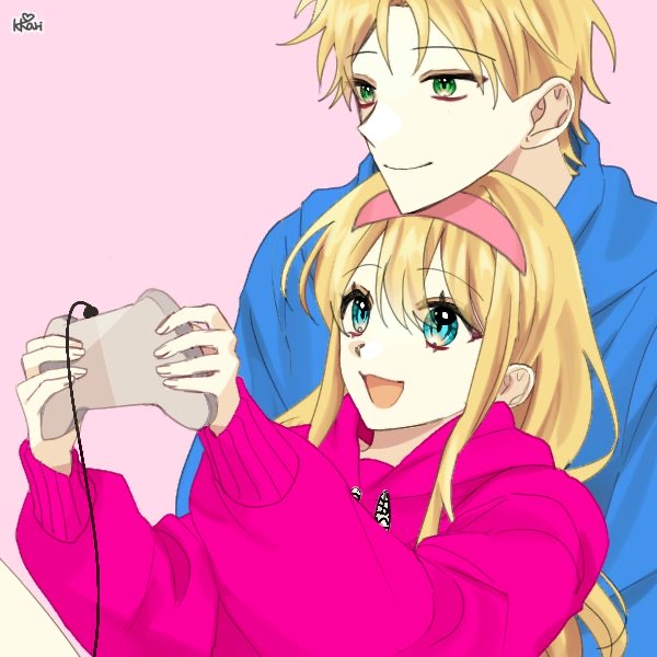Blonde gaming couple by Kirakiradolls on DeviantArt