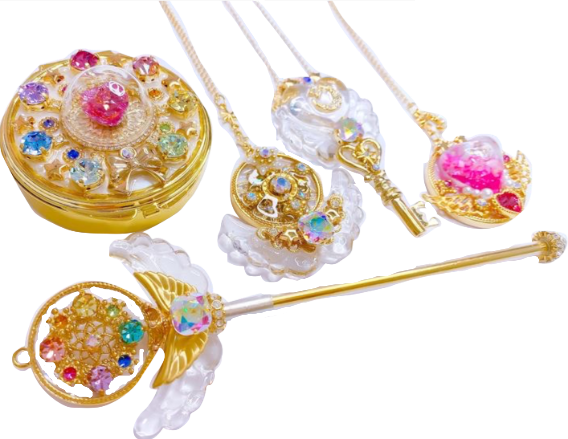 Magical Girl jewelry and wand pendant plus compact by Kirakiradolls on ...