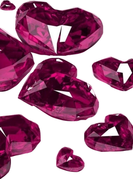 Fuchsia heart diamonds