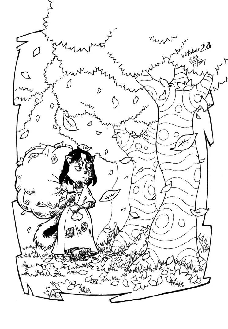 Toon Ink Fall Inktober 2017 Day 28: Fall by SIMGart on DeviantArt