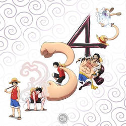 Luffy Gear 1, 2, 3, 4 and 5