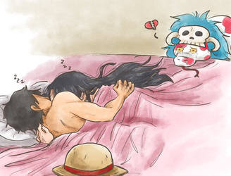 Luffy X Hancock their first relationship in bed 6