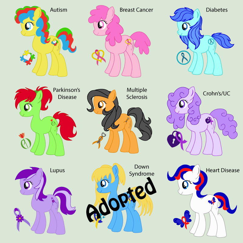 Awareness Ponies-MLP OC Adoptables-Open