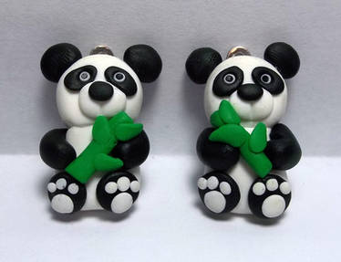 Polymer Clay Panda Bears