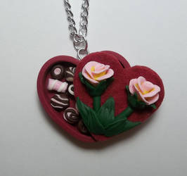 Roses and Chocolates made in polymer clay