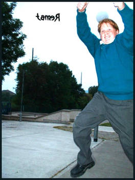 Shot of me jumping of a bench