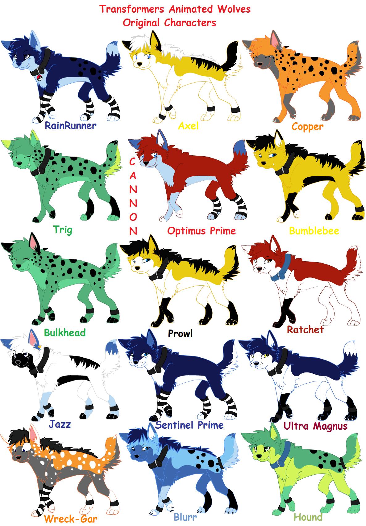 5 Wolves Transformers Transformers Animated Wolves by LadyJet2 on DeviantArt