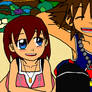 sora X Kairi on D. I. shore