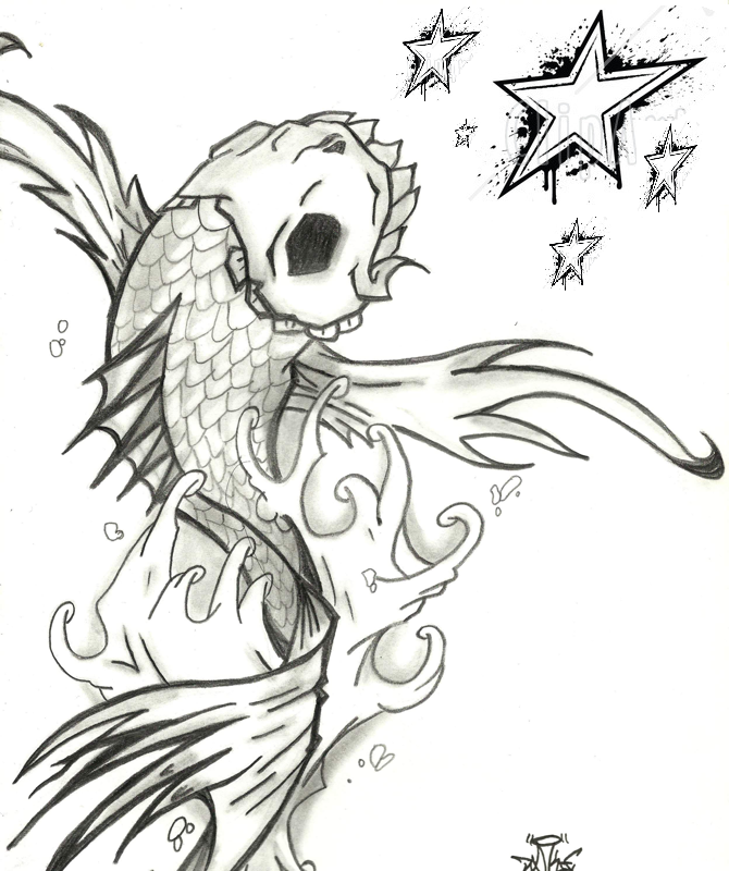 Fish Demon Character demon koi fish by dookie1eR on DeviantArt
