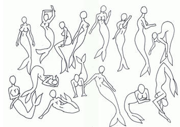 mermaid poses